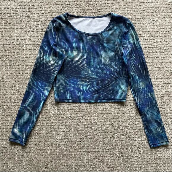 Lululemon Wunder Under Train Cropped Long Sleeve Shirt *Foil Size M - Picture 4 of 9